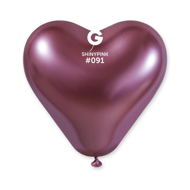 Shiny Pink Heart Shaped Balloon 12 in. | Gemar Balloons USA