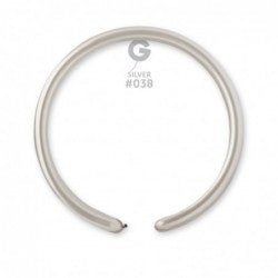 Metallic Balloon Silver D2M (160)-038 | 50 balloons per package of 1'' each