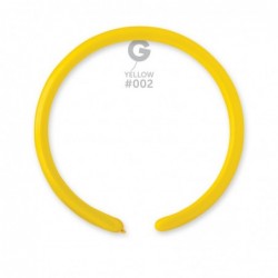 Solid Balloon Yellow D2 (160)-003 | 50 balloons per package of 1'' each