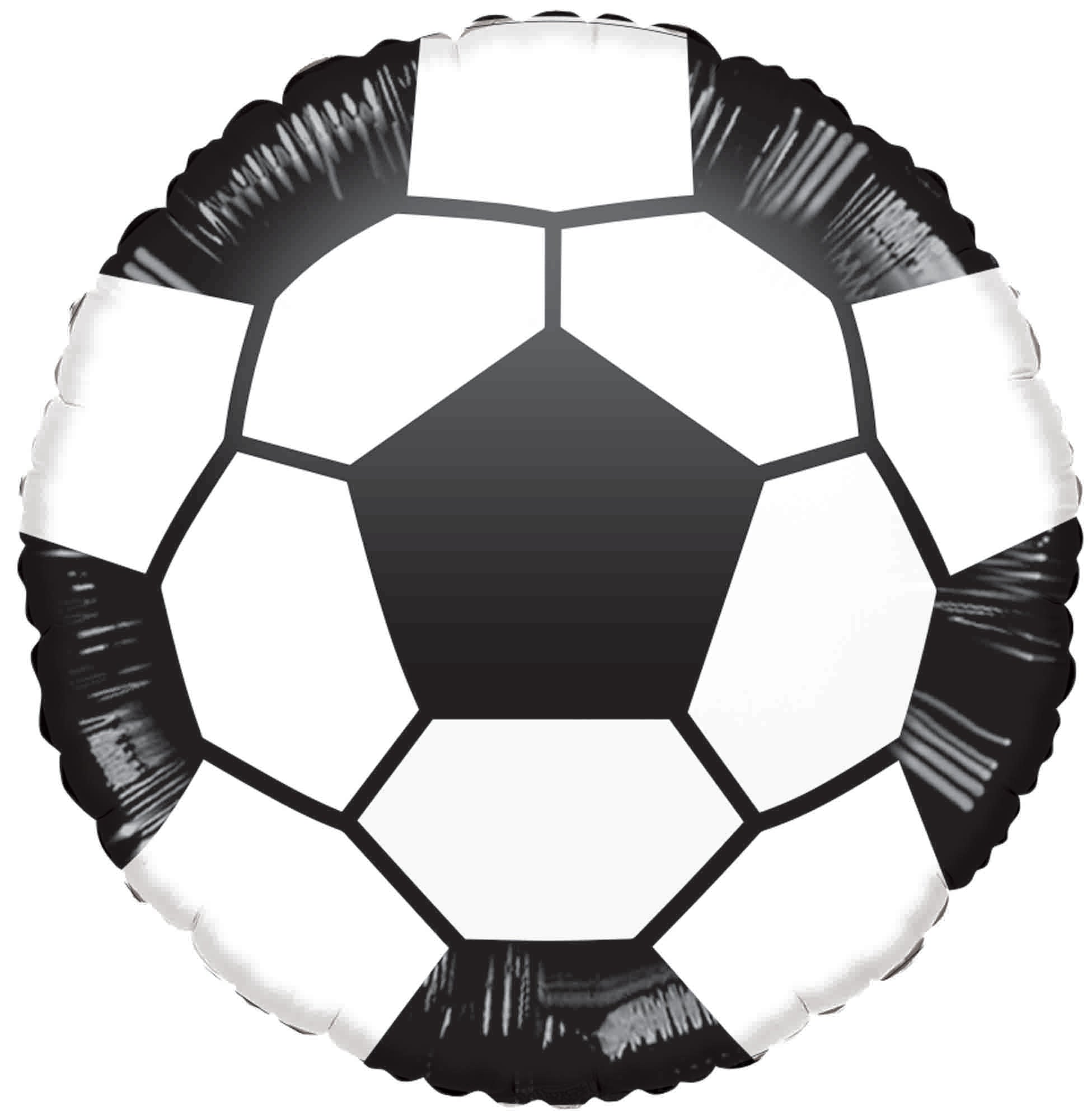 10" Airfill Only (Sticks Sold Separately) Football Black/White Foil Balloon