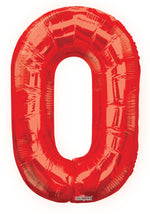 Number 0 Red - 34" in