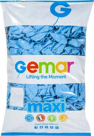 G110-072 Maxi Bag Solid Baby Blue | 1 Bag (500 Pcs) 12" | Gemar Balloons USA