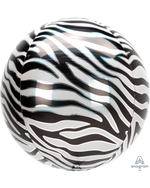 Animal Print Orbz 16" in - Foil Balloon - Zebra