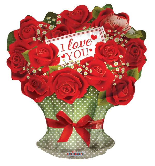 I Love You Red Roses Branch 18"