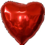 2 Heart Shaped Foil Balloon 18" in. Metallic Red
