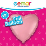 Pastel pink Heart Gemar Single Pack  18"