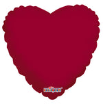 Solid Burgundy Heart 18" Single Pack