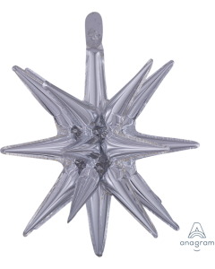 Silver Magic Star Foil Balloon 35" in