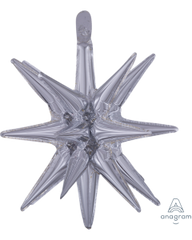 Silver Magic Star Foil Balloon 35