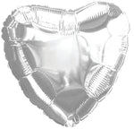 Silver Heart Shaped Foil Balloon 4" (5 Units per package)