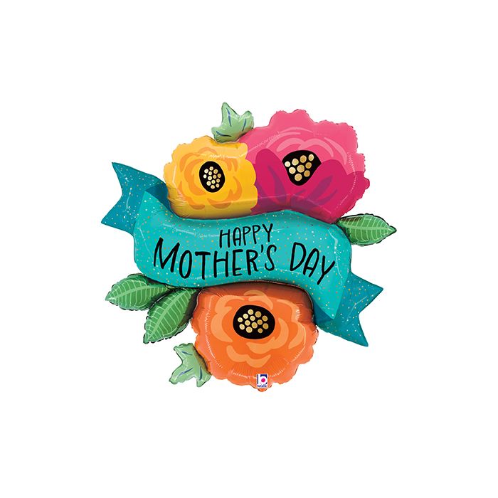 Fresh Flowers Mother's Day Banner 33"