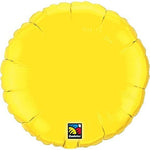 Yellow Solid Round Mylar - Single Pack 18"