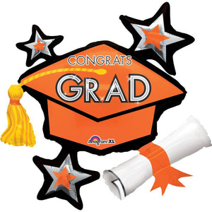 Congrats Grad Cluster Orange 31"