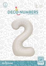 Number 2 Latte Foil Balloon 34" (Single Pack) DECONUMBER