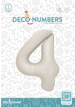 Number 4 Latte Foil Balloon 34" (Single Pack) DECONUMBER