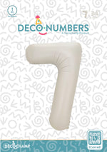 Number 7 Latte Foil Balloon 34" (Single Pack) DECONUMBER