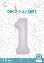 Number 1 Lilac Foil Balloon 34" (Single Pack) DECONUMBER