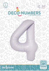 Number 4 Lilac Foil Balloon 34
