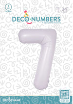 Number 7 Lilac Foil Balloon 34" (Single Pack) DECONUMBER
