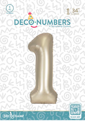Number 1 Champagne Foil Balloon 34
