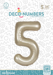 Number 5 Champagne Foil Balloon 34