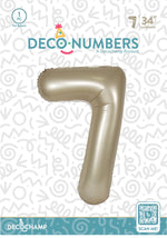 Number 7 Champagne Foil Balloon 34" (Single Pack) DECONUMBER