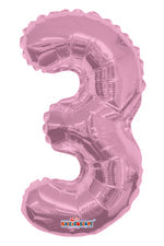 Number 3 Light pink - 14" in