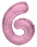 Number 6 Light pink - 14" in