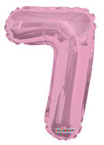 Number 7 Light pink - 14" in