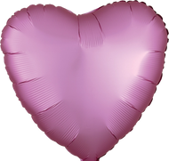 2 Satin Luxe Heart Anagram 18" (Choose Your Color)
