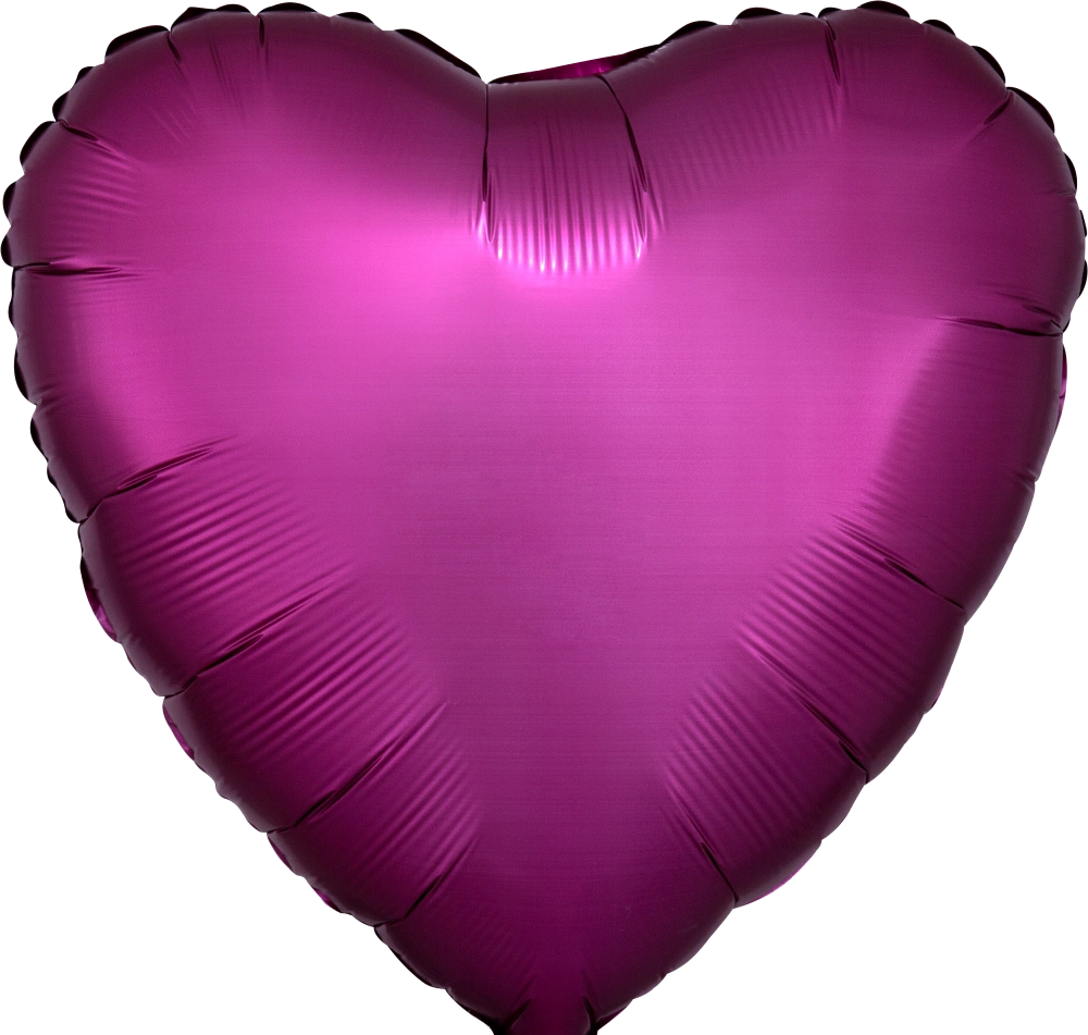 2 Satin Luxe Heart Anagram 18" (Choose Your Color)