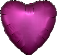 2 Satin Luxe Heart Anagram 18" (Choose Your Color)