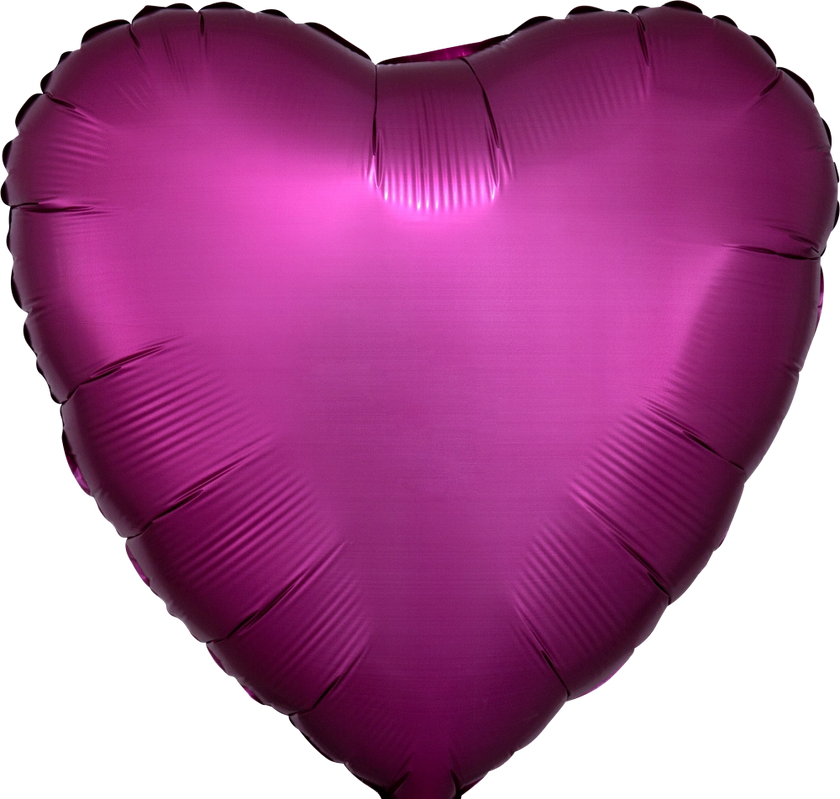 2 Satin Luxe Heart Anagram 18" (Choose Your Color)
