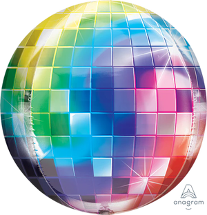 Ultra Shape Foil Balloon Disco Ball Multicolor 15