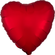 2 Satin Luxe Heart Anagram 18" (Choose Your Color)