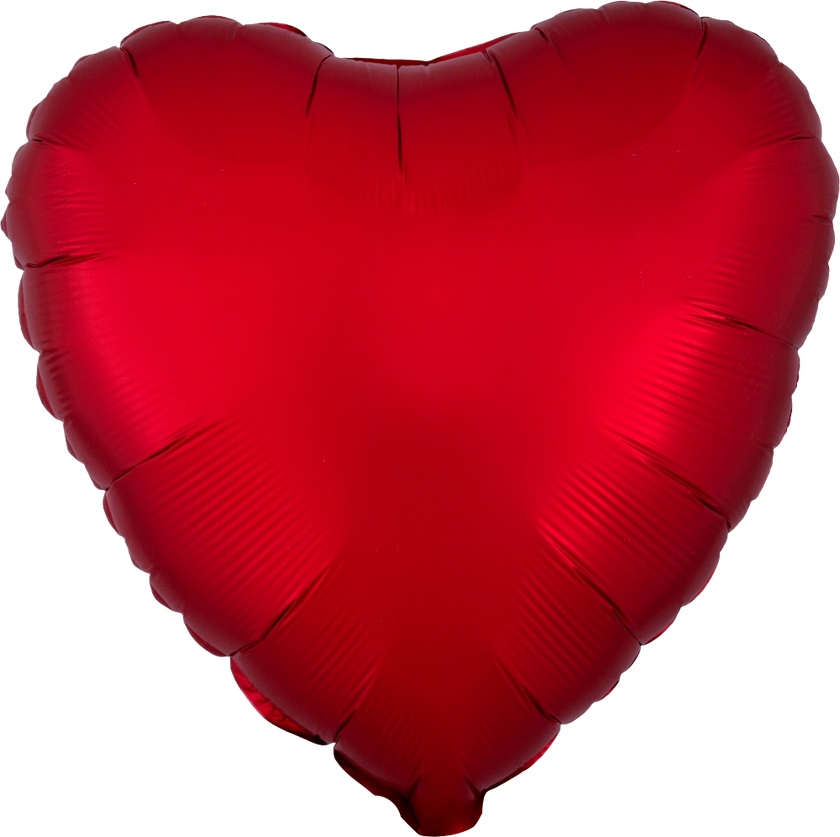2 Satin Luxe Heart Anagram 18" (Choose Your Color)