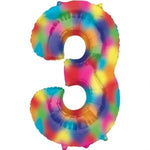 Number 3 Rainbow Splash - 34" in
