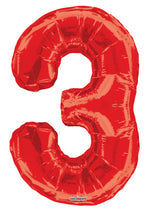Number 3 Red - 34" in