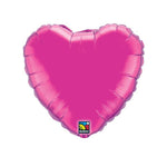 Magenta Heart Shaped Foil Balloon 4" (5 Units per package)