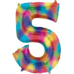 Number 5 Rainbow Splash - 34" in