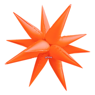 Non-Foil Starburst 3D Balloon -40in. (Choose Color)