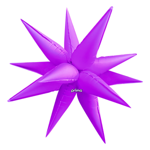 Non-Foil Starburst 3D Balloon -40in. (Choose Color)