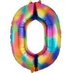 Number 0 Rainbow Splash - 34" in