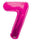 Number 7 Hot Pink - 14" in