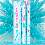 XL - 24" Gender Reveal Powder & Confetti Cannon - Blue (2 pack)