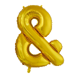 Symbol Balloons in Gold (&) 34