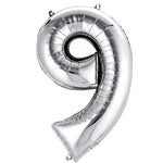 Number 9 Silver - 14" in