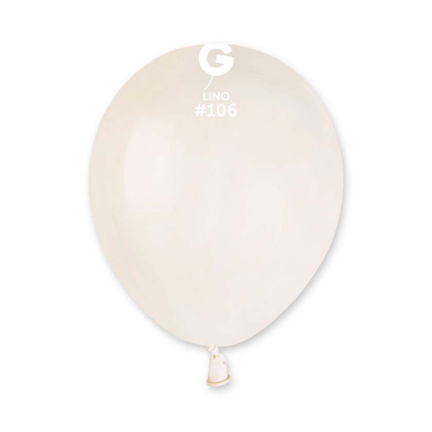 GEMAR | Solid Balloon Linen #106 - 5 in. Marshmallow
