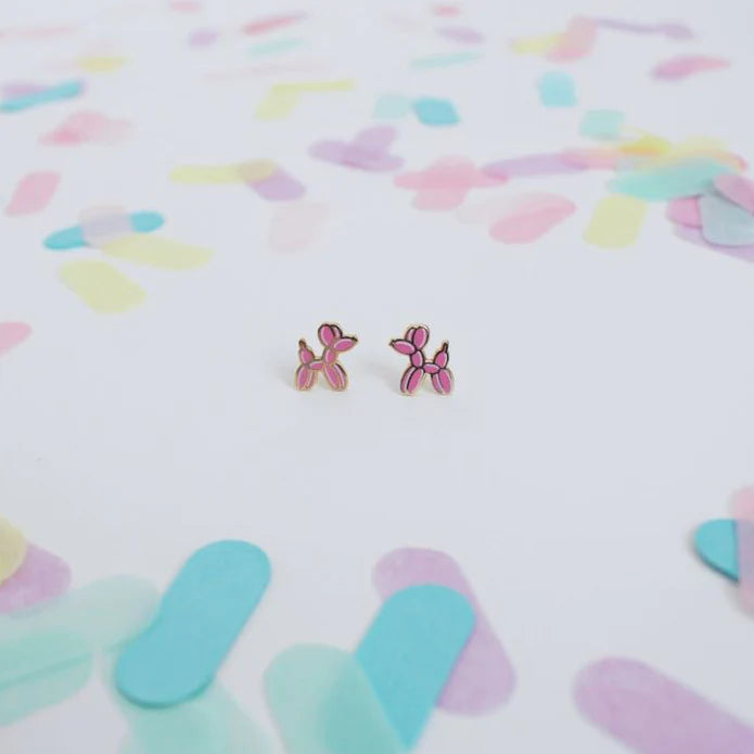 
            
                Load image into Gallery viewer, BALLOON DOG EARRINGS (BUBBLEGUM PINK)
            
        