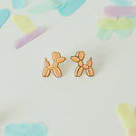 LARGE BALLOON DOG EARRINGS (PEACH SUNSET)